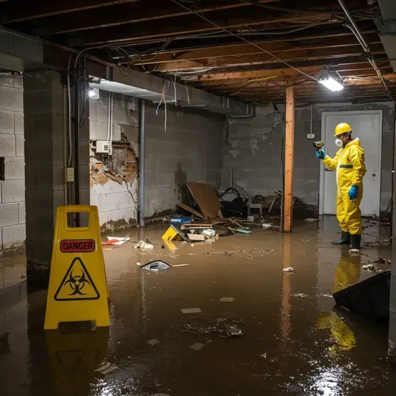 Flooded Basement Electrical Hazard in Eatonville, FL Property