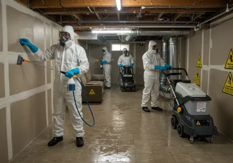 Basement Moisture Removal and Structural Drying process in Eatonville, FL